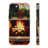 Candles on the Hearth Decorated for Christmas - Impact Resistant Phone Case iPhone 13 Glossy